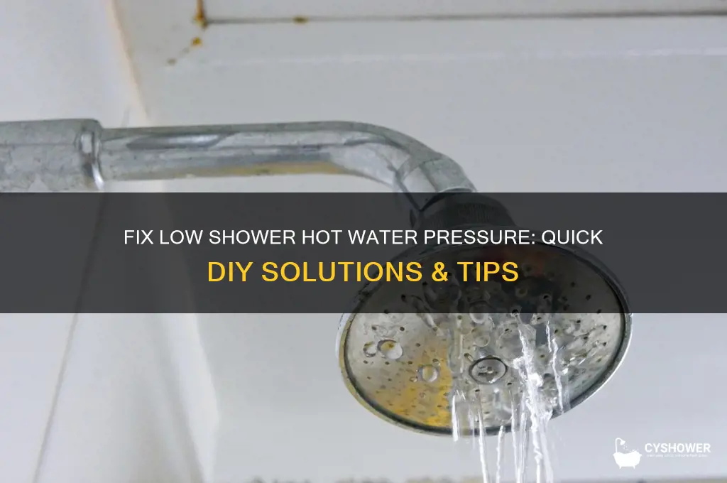 how to fix hot water pressure in shower