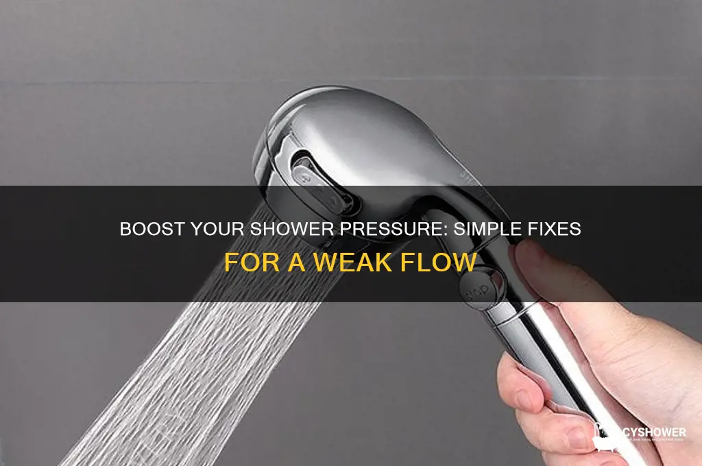 how to fix if the shower is too weak