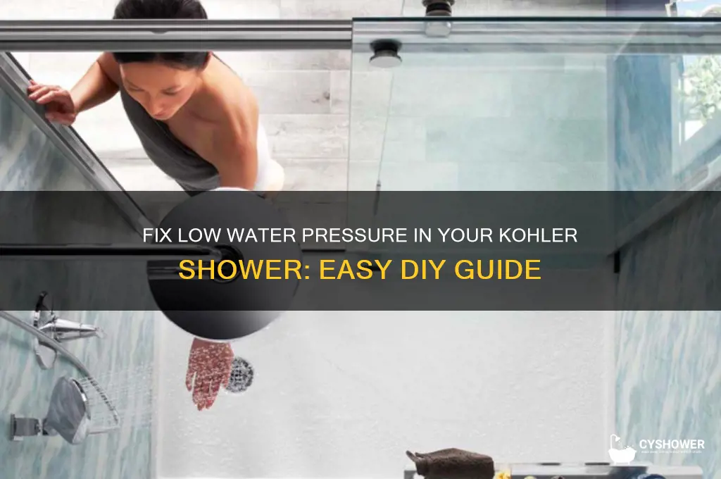 how to fix kohkler shower with low water pressure