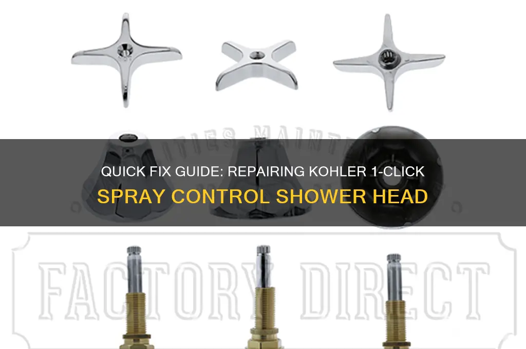 how to fix kohler 1 click spray control shower head