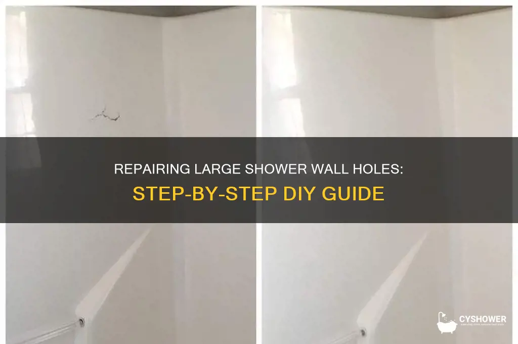 how to fix large hole in shower wall