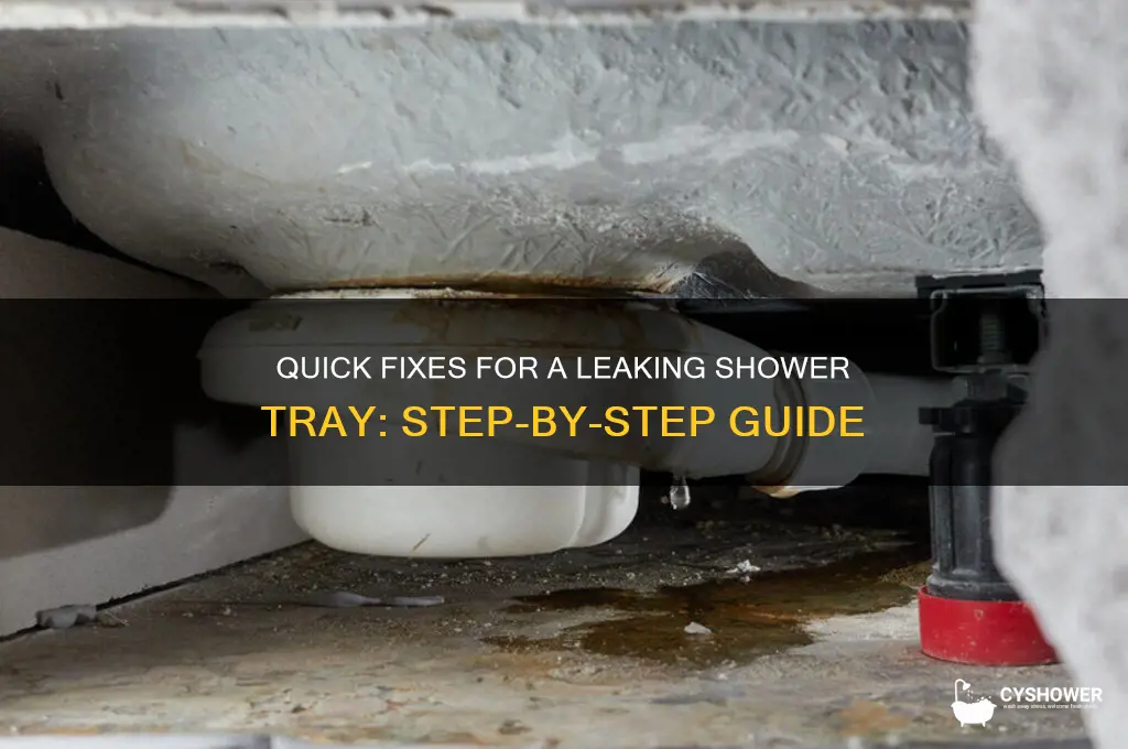 how to fix leak under shower tray