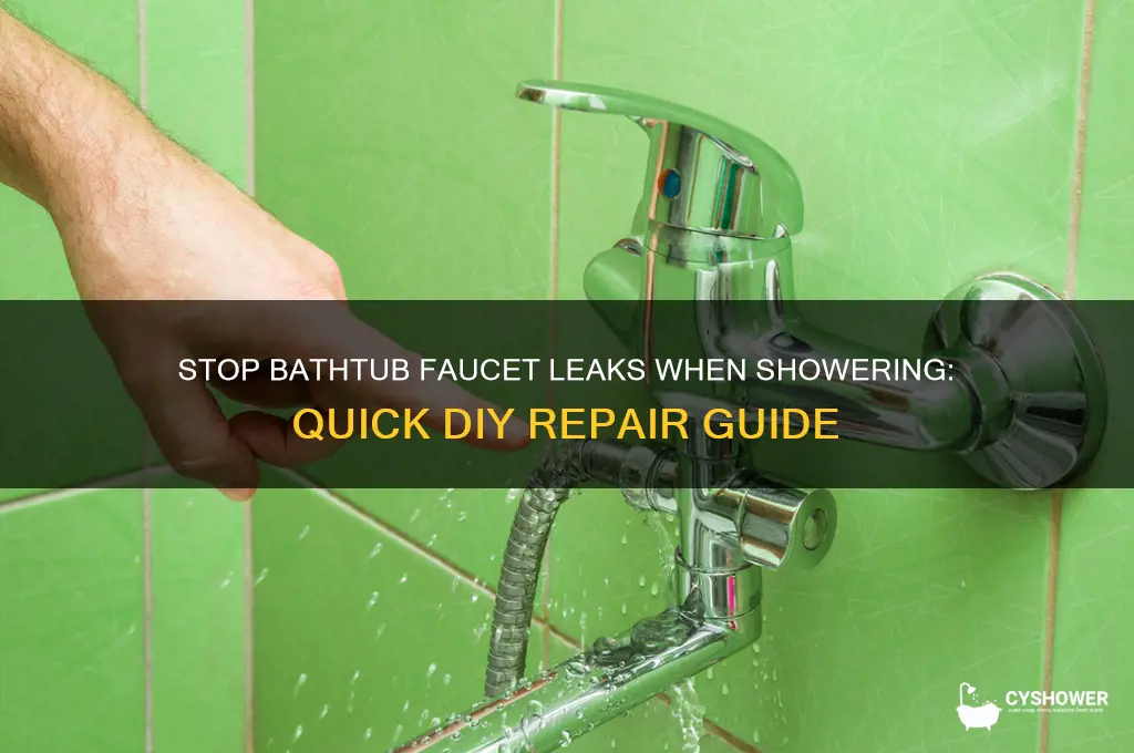 how to fix leaking bathtub faucet when shower is on