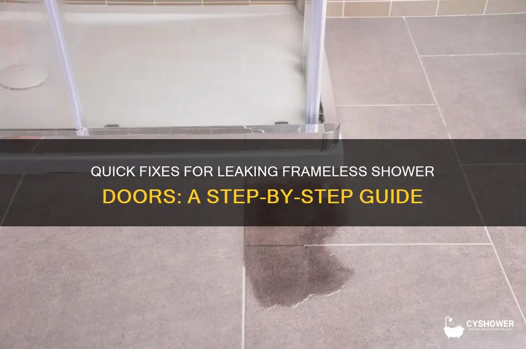 how to fix leaking frameless shower door