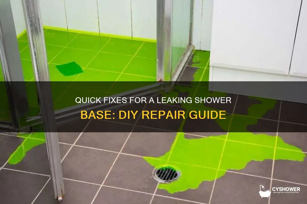 how to fix leaking shower base