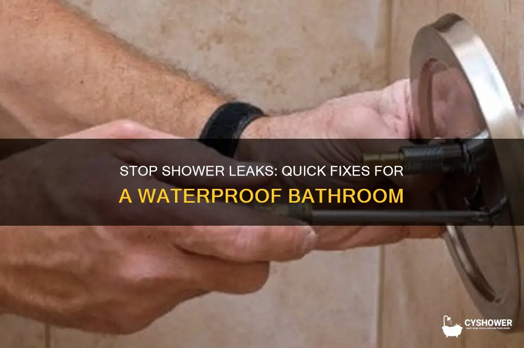 how to fix leaking shower house