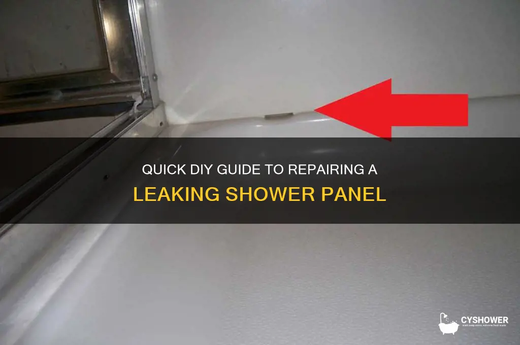 how to fix leaking shower panel