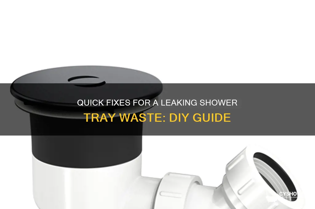 how to fix leaking shower tray waste