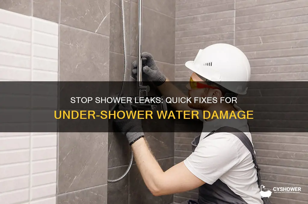 how to fix leaking under a shower