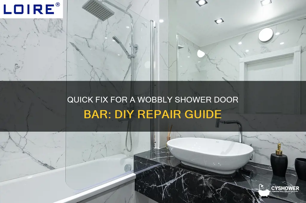 how to fix loose bar on shower door