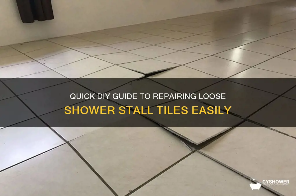 how to fix loose shower stall tiles