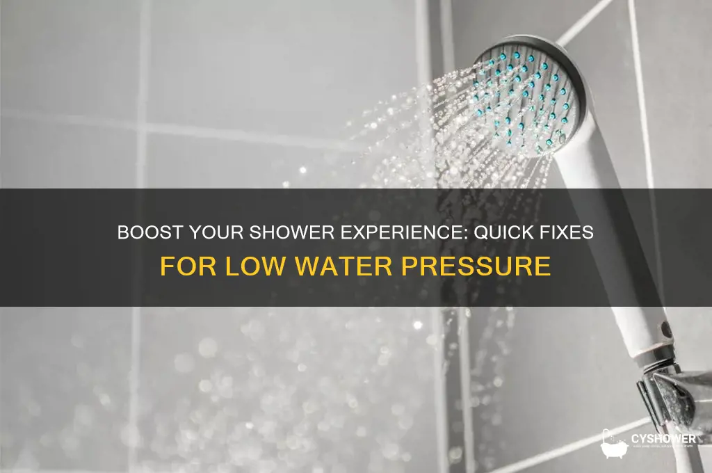 how to fix low water pressure in shower faucet