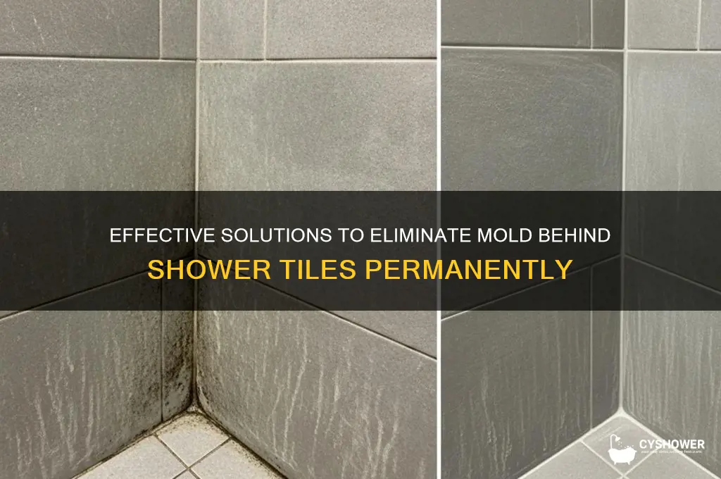 how to fix mold behind shower tiles