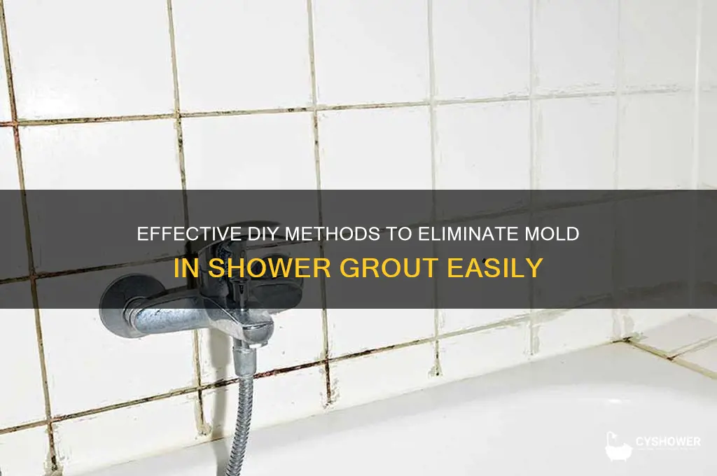 how to fix mold in shower grout