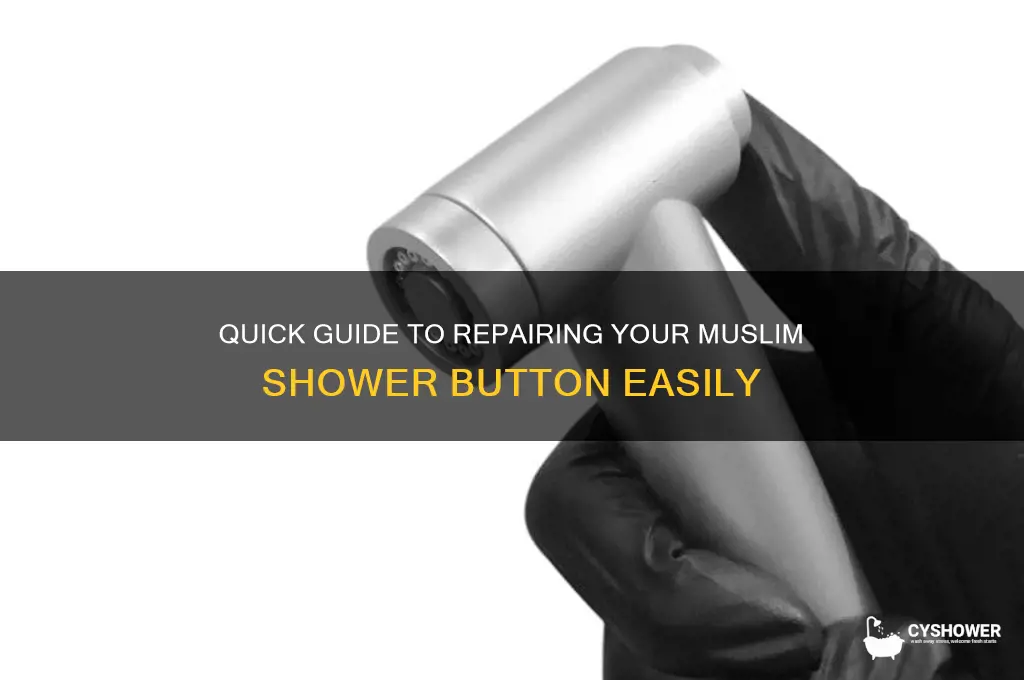 how to fix muslim shower button