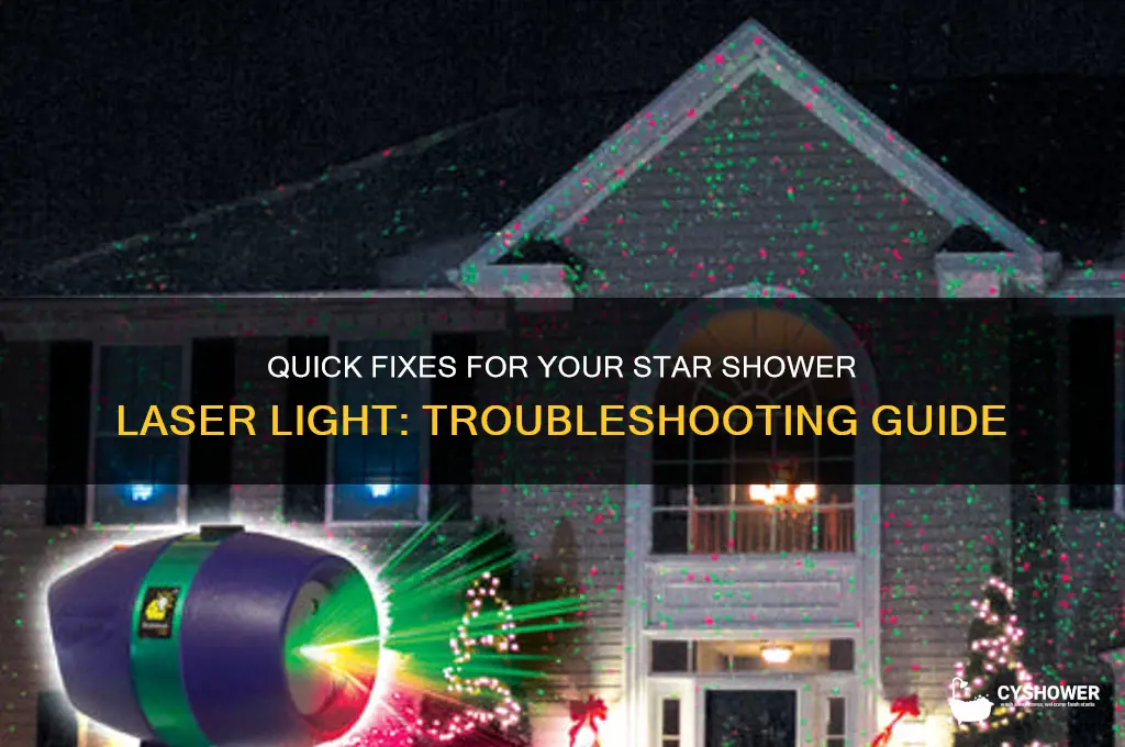 how to fix my star shower laser light