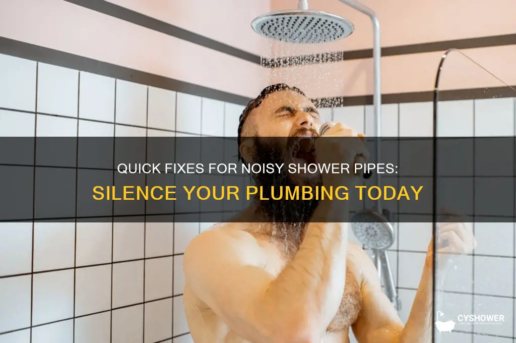 how to fix noisy shower pipes