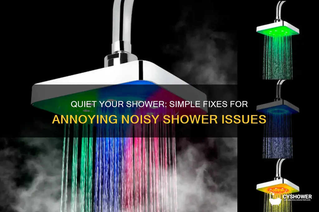 how to fix noisy shower