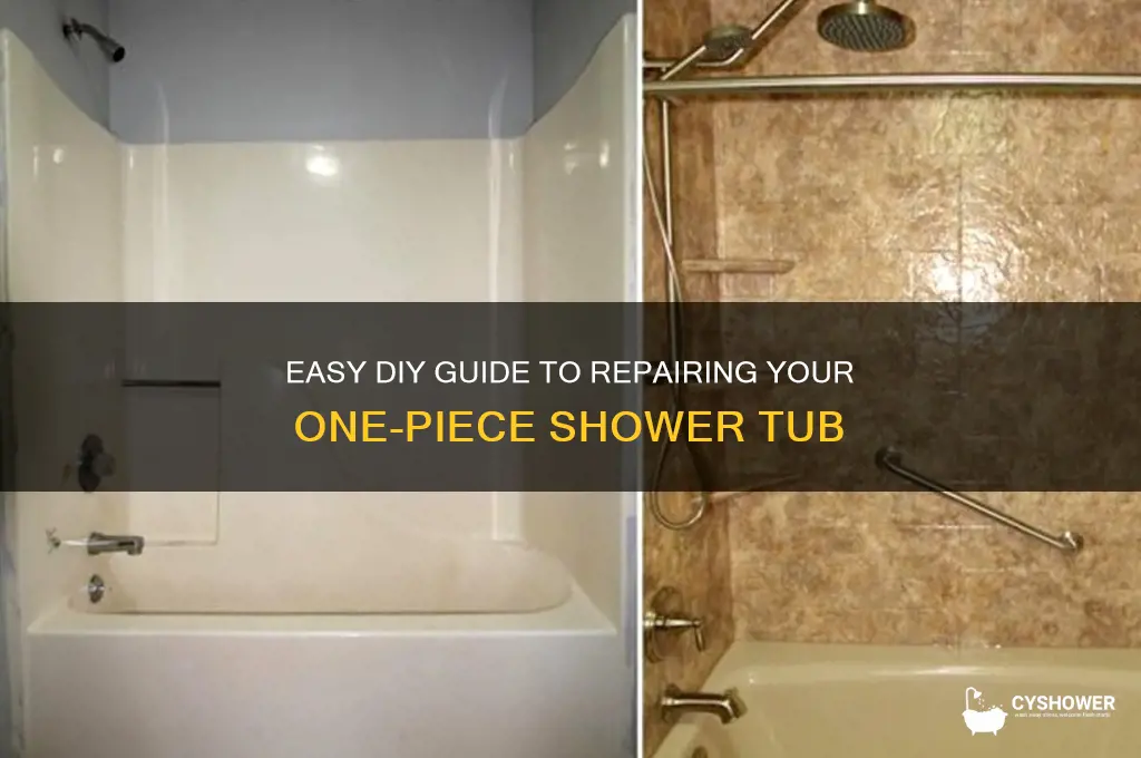 how to fix one piece shower tub
