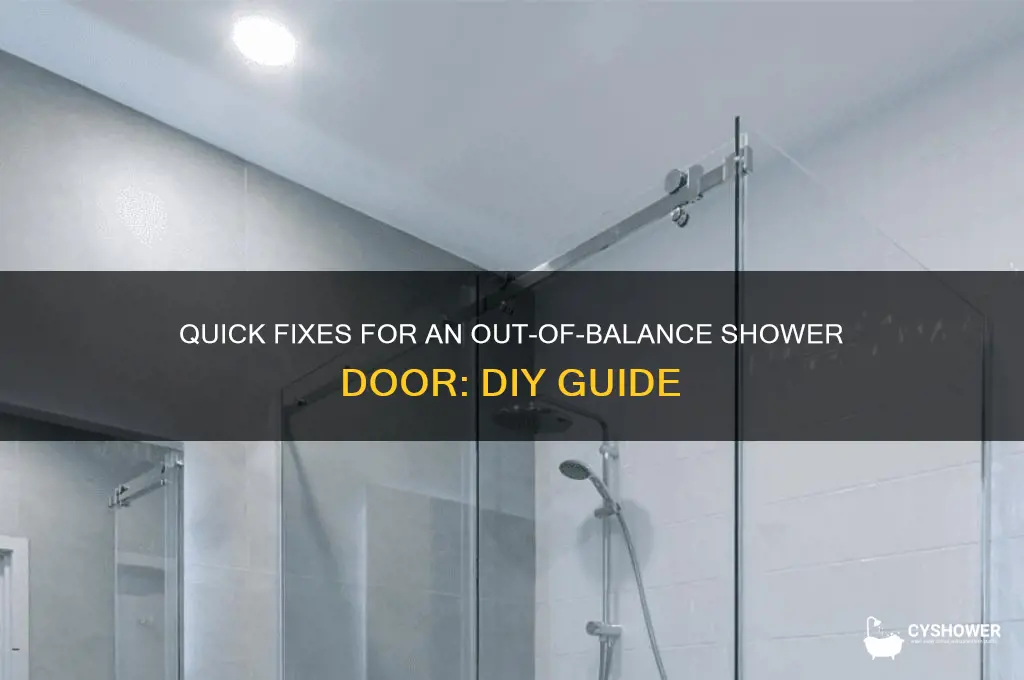 how to fix out of balance shower door