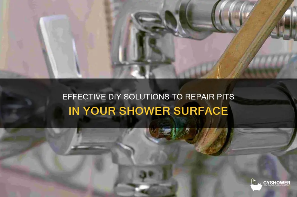 how to fix pits in shower