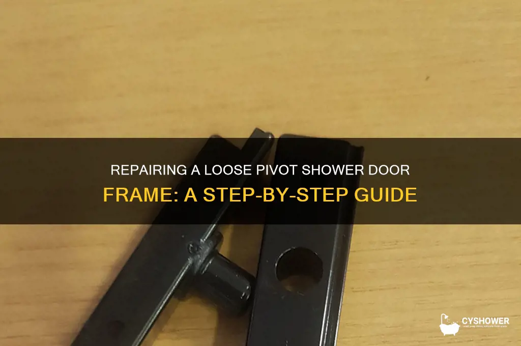 how to fix pivot shower door frame that