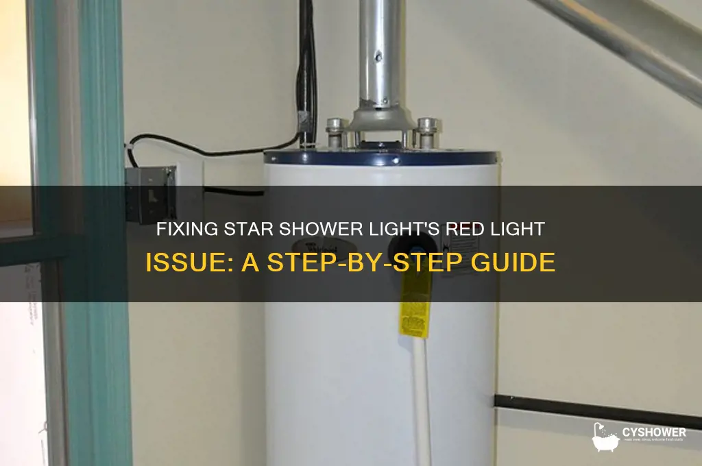 how to fix red light on star shower light