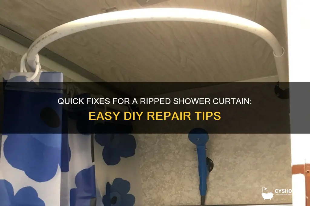 how to fix ripped shower curtain