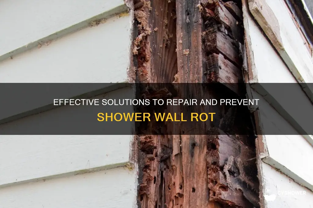 how to fix rot on shower wall