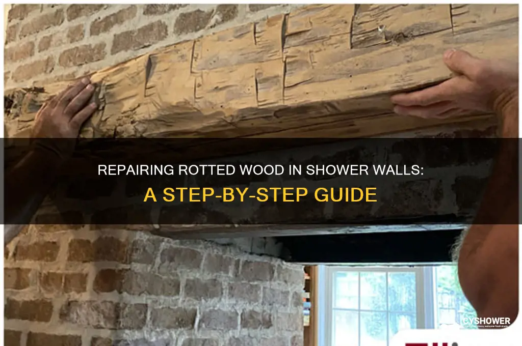 how to fix rotted wood in shower wall