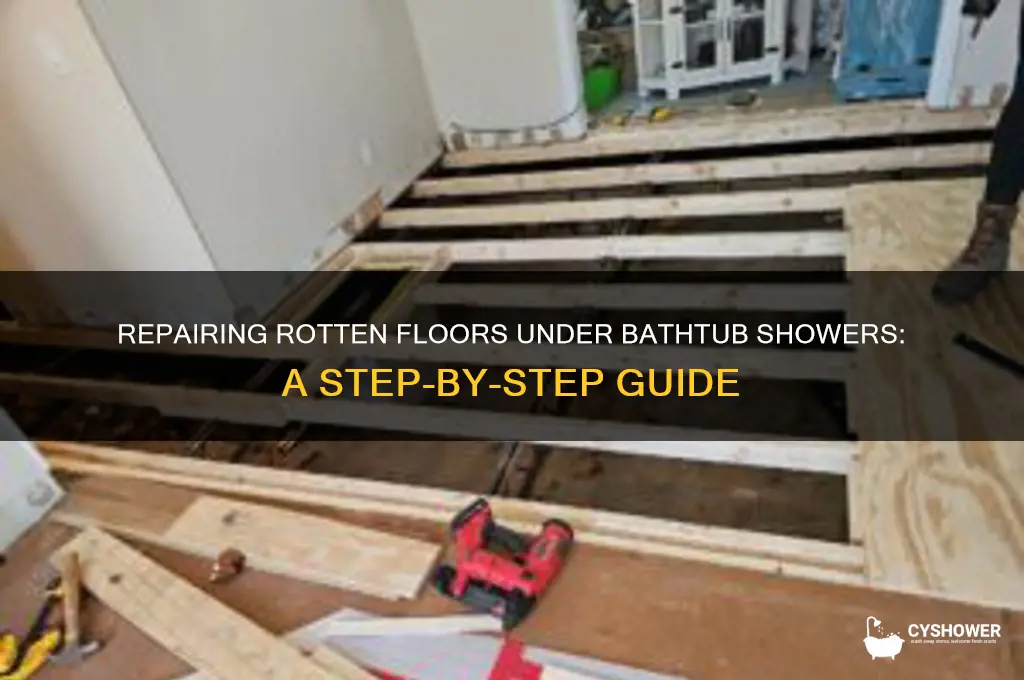 how to fix rotten floor under bathtub shower