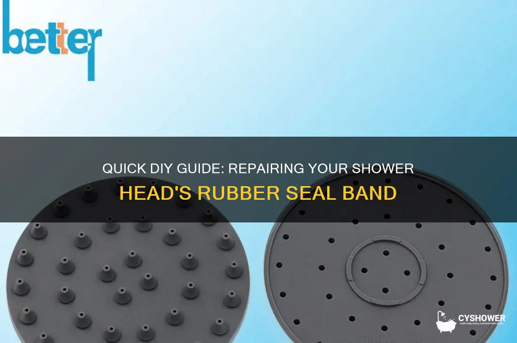 how to fix rubber seal band on shower head