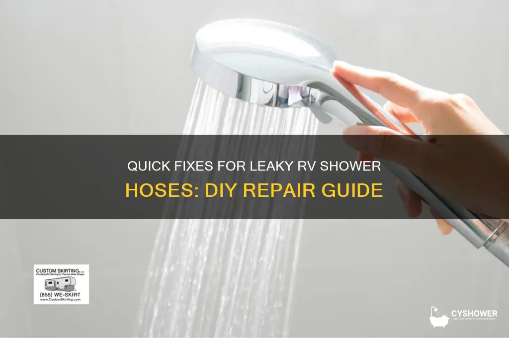 how to fix rv shower hose that leaks