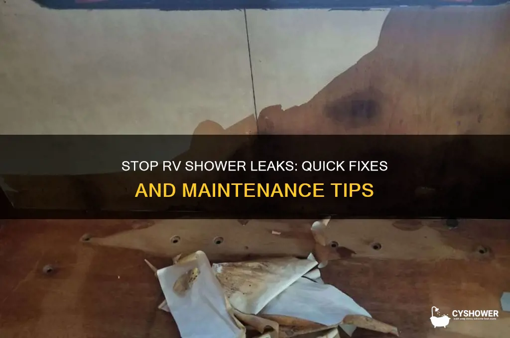 how to fix rv shower that leaks