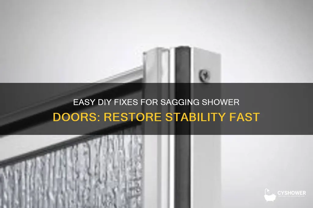 how to fix sagging shower door