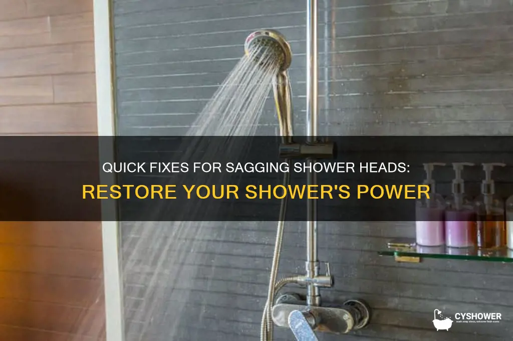 how to fix sagging shower head