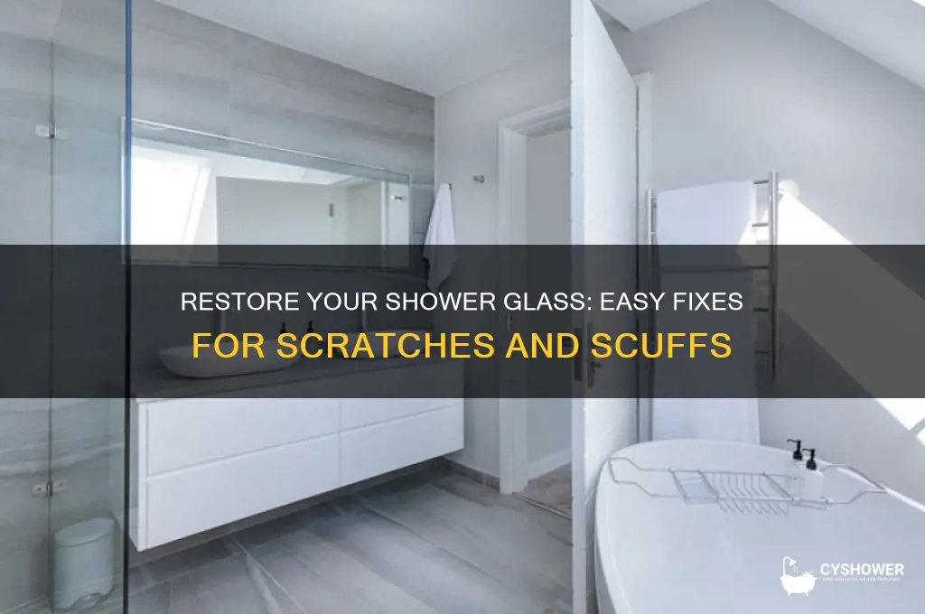 how to fix scratched shower glass