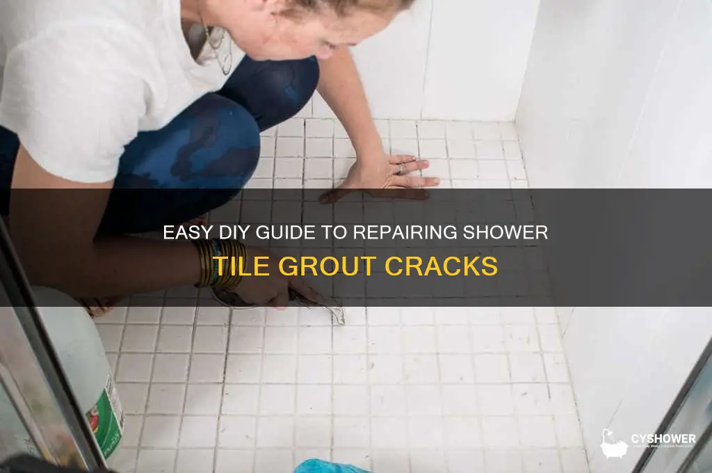how to fix sement crack between shower tiles