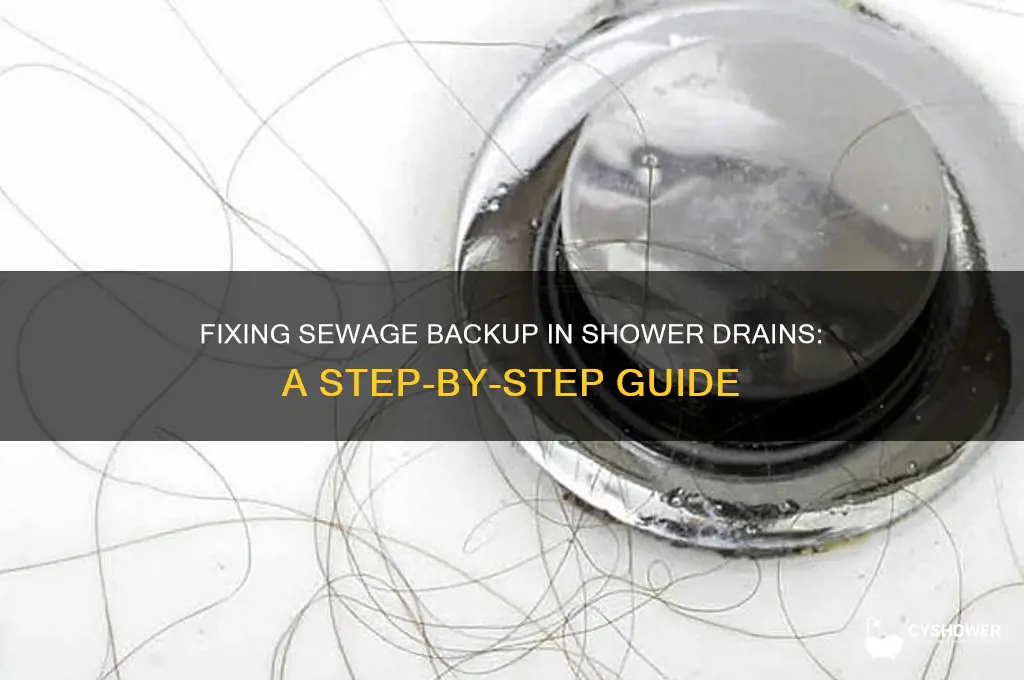 how to fix sewage coming out of shower drain