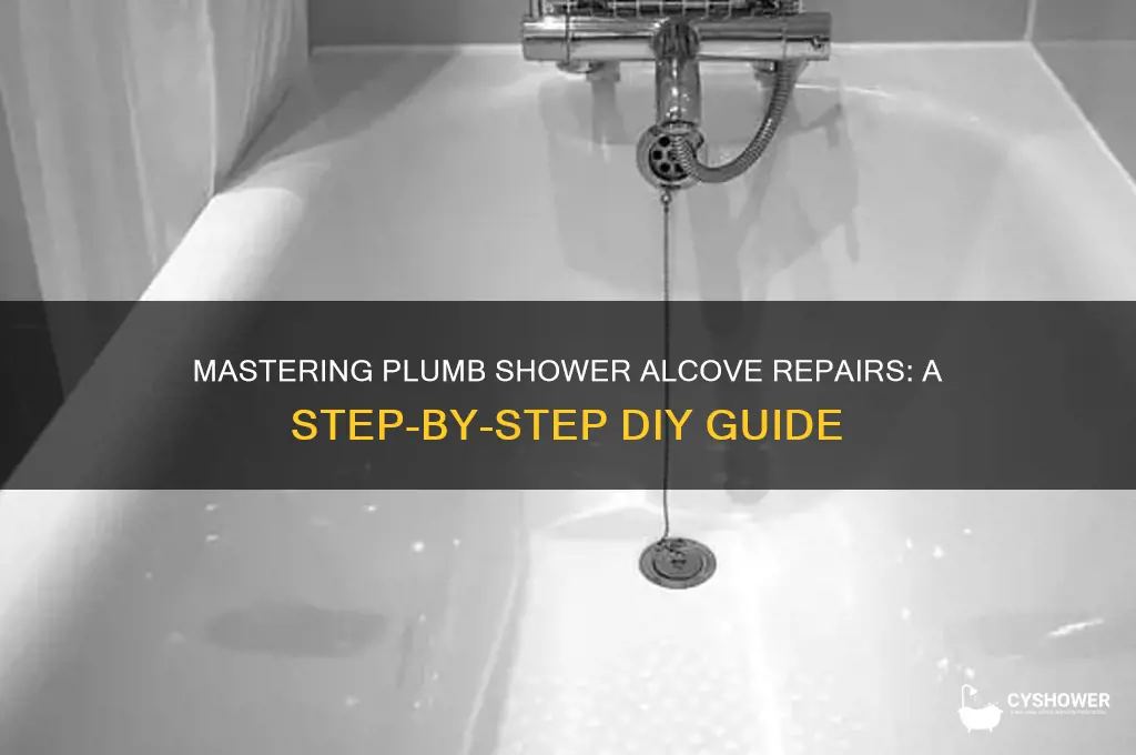 how to fix shower alcove so it is plumb