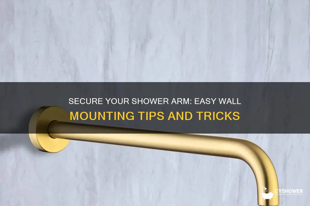 how to fix shower arm to wall