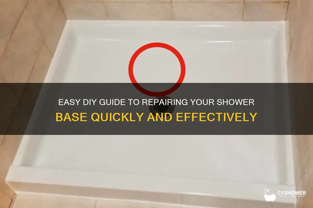 how to fix shower base