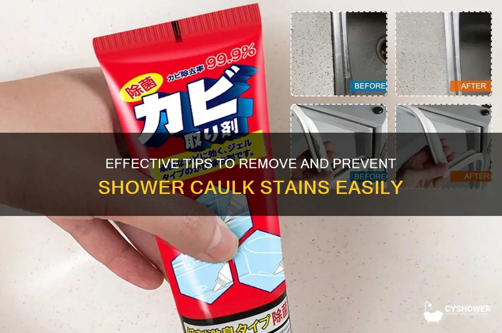 how to fix shower caulk stain
