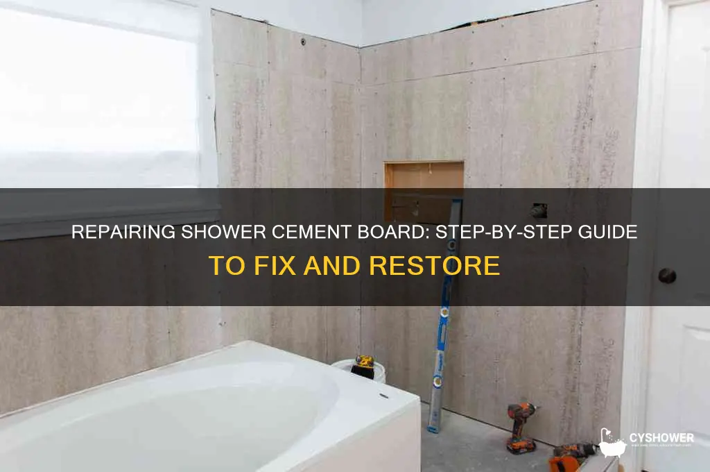 how to fix shower cement board