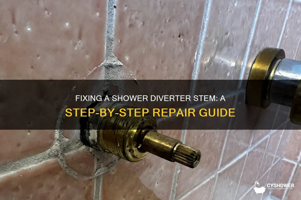 how to fix shower diverter stem