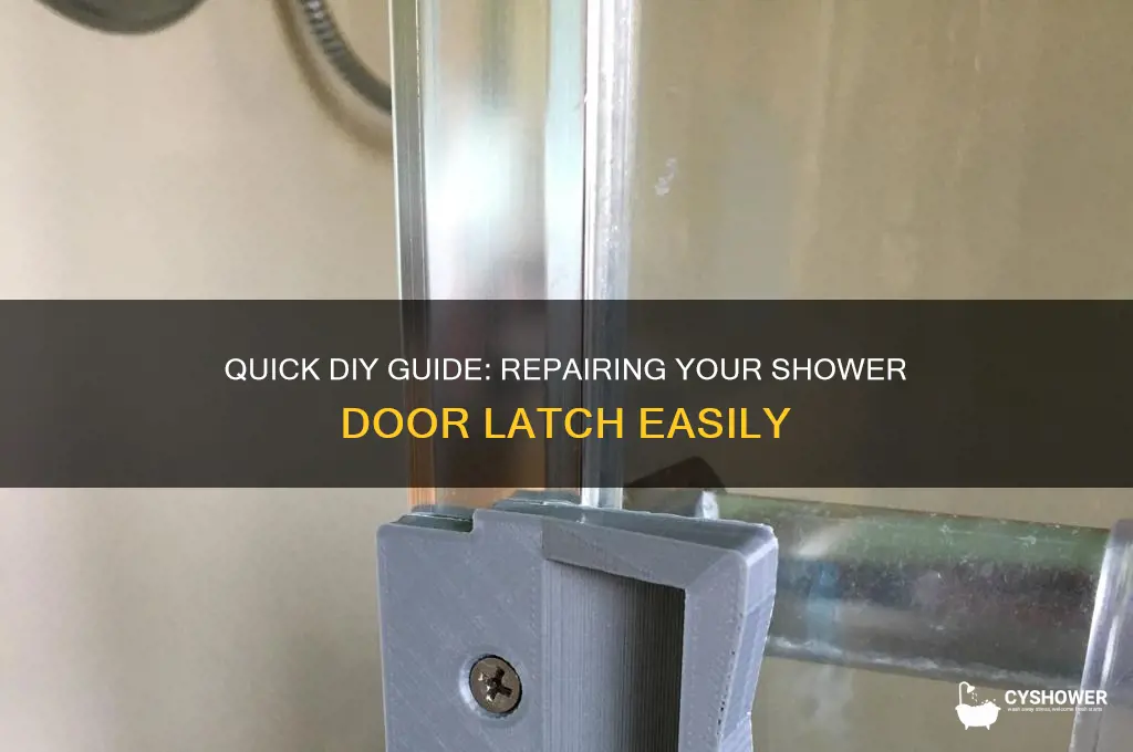 how to fix shower door latch