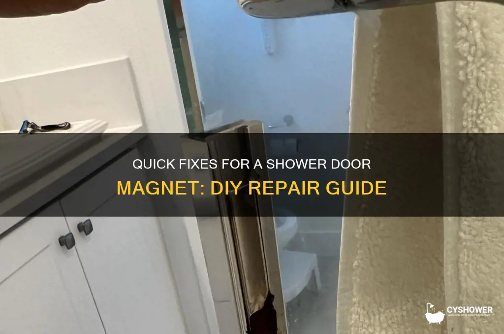 how to fix shower door magnet