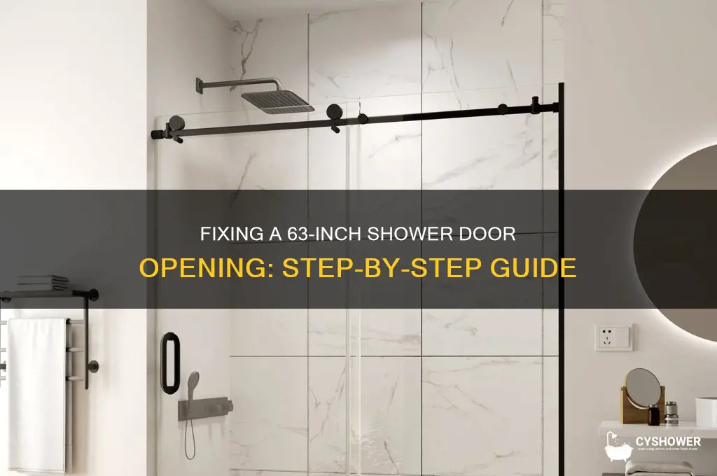 how to fix shower door opening is 63