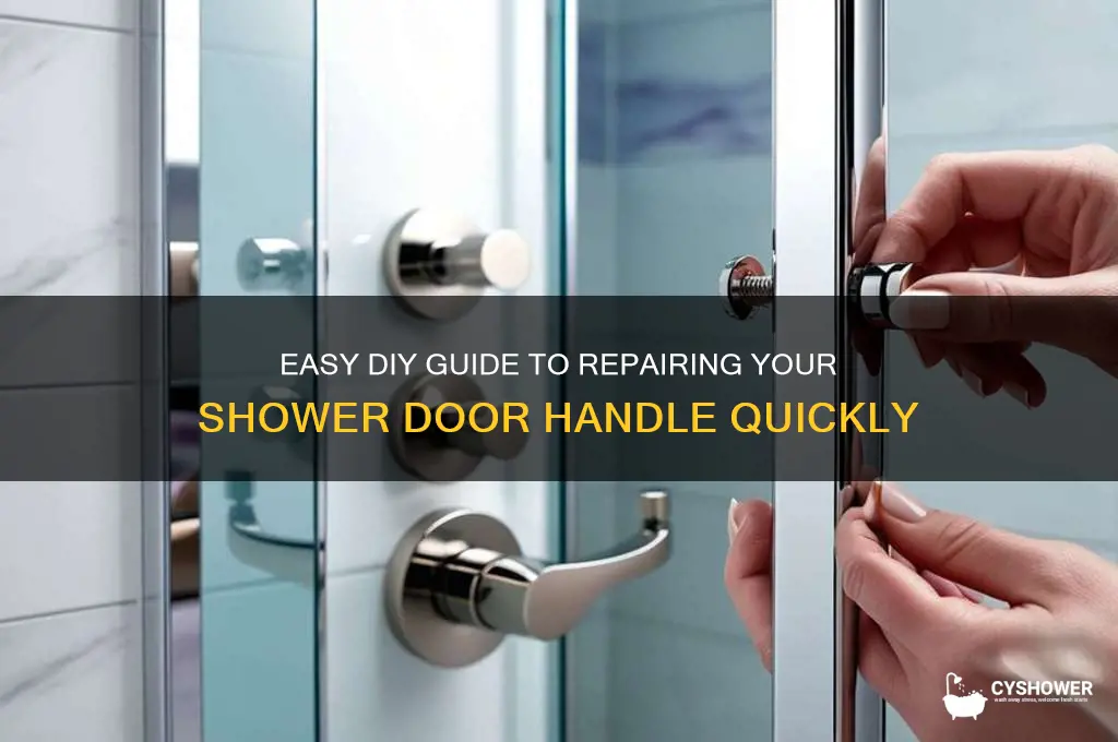 how to fix shower doorhandle