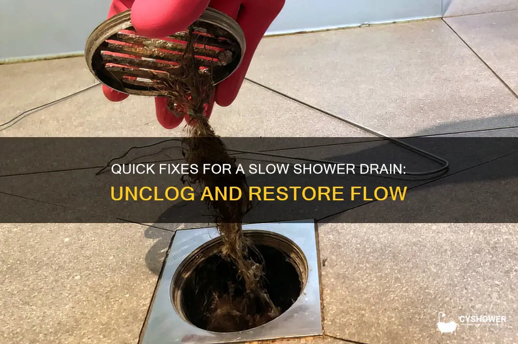 how to fix shower draining slow